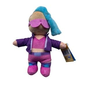 New With Tags Stumble Guys Veloci T  Plush 8”  Multicolored Pink Blue Purple